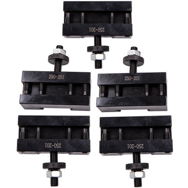 5pcs Quick Change Turning & Facing Lathe Tool Post Holder Kit 250-201 New