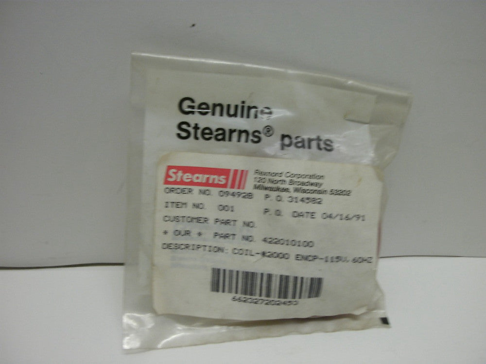 STEARNS 422010100 COIL #2000 ENCP-115V 60HZ NEW IN BAG