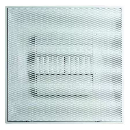 Zoro Select 4Mju9 10 In Square Perforated Diffuser, White