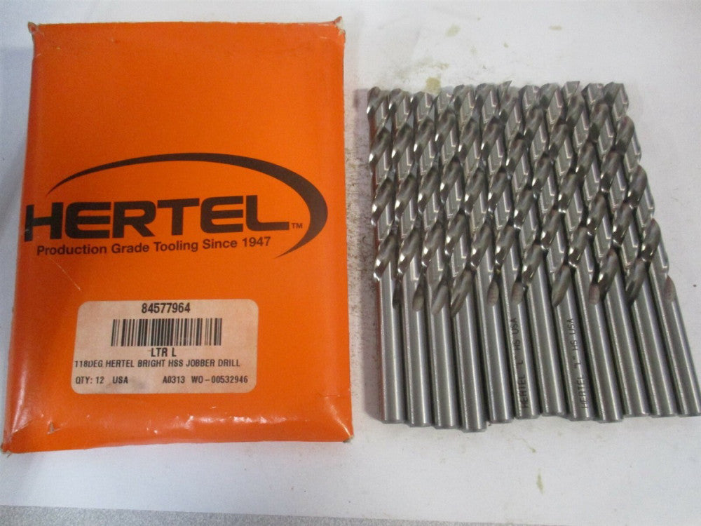 (84577964) Letter L 2-15/16" x 4-1/4" OAL 118° HSS Jobber Drill - Pack of 12