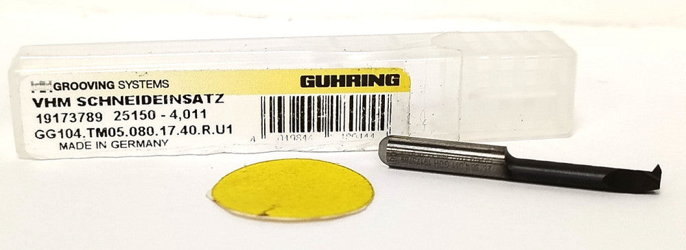 GUHRING GROOVING TOOL 4.00 SHANK DIAM 35MM OAL GG104.TM05.080.17.40.R