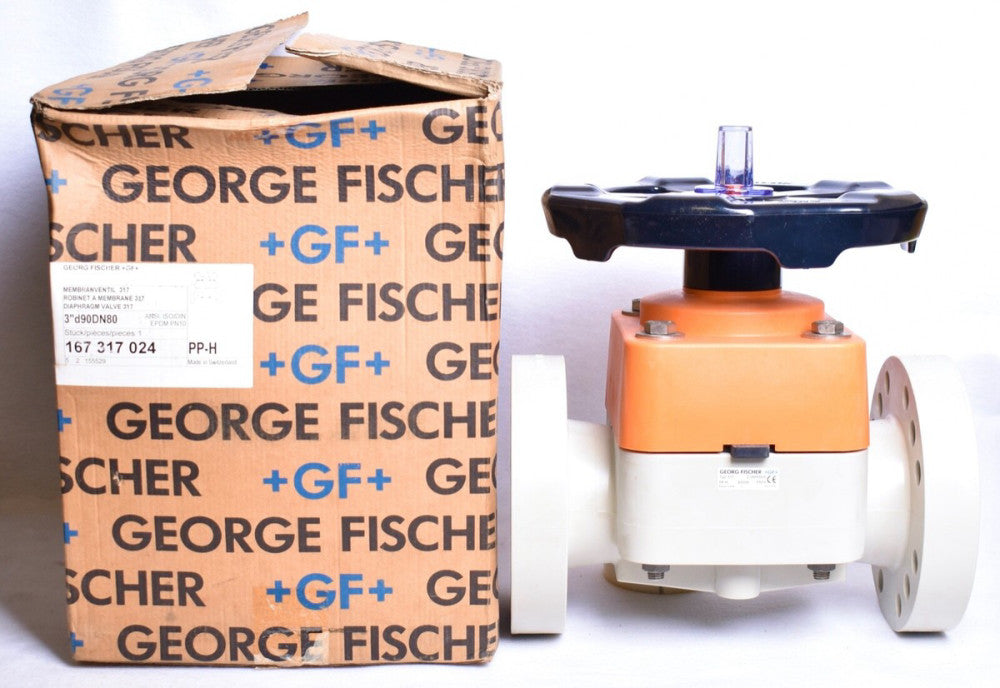 Georg Fischer Type 317 Manual Diaphragm Valve PP EPDM 3" d90DN80  167.317.024