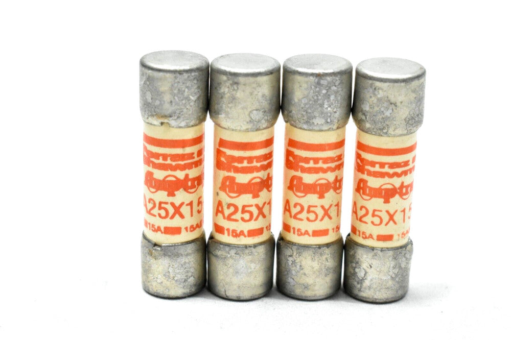 [Lot of 4] Ferraz Shawmut A25X15-1 Amp-Trap Fuse 15A, 300V