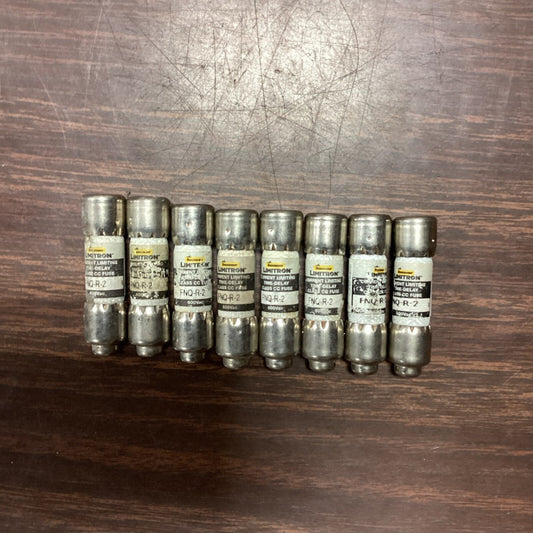 (Lot of 8) Eaton Bussmann Limitron Series FNQ-R-2 600Vac Fuses