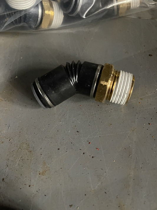 (2 PCS) NEW SMC PTC 45 DEG ELBOW 1/2" TUBE X 1/2" NPT QL1374-8D * FREE SHIPPING*