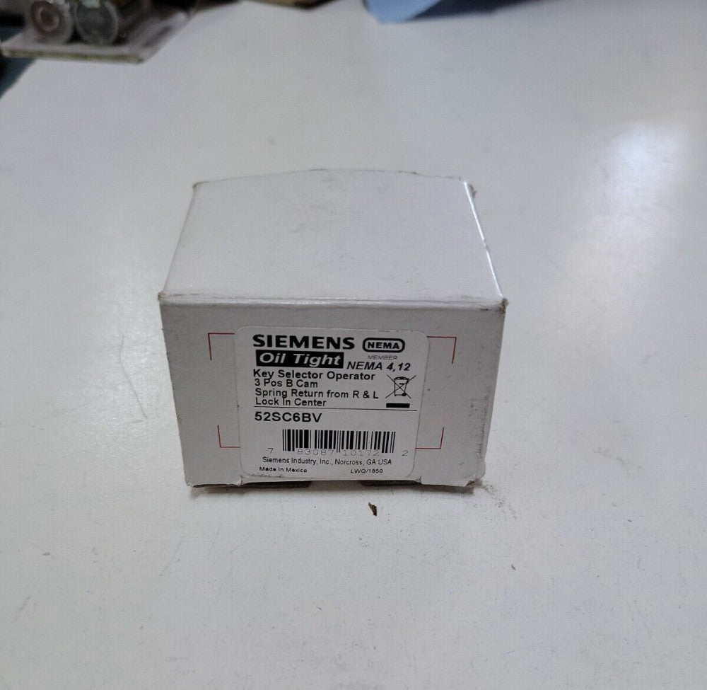 SIEMENS 52SC6BV Keyed selector switch, metal Spring return left & right B Cam 3