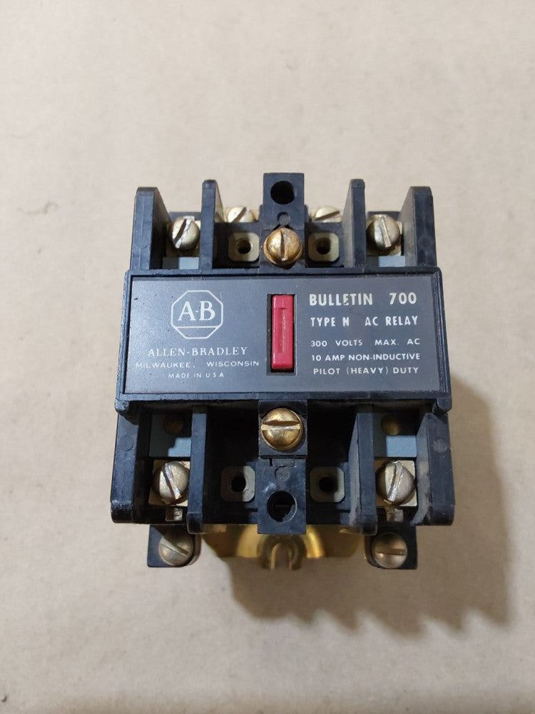 ALLEN BRADLEY Bullitin 700-N200A1 SER. B Type N AC Relay 