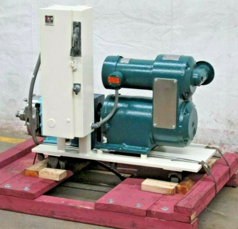 WAUKESHA MODEL 30 POSITIVE DISPLACEMENT ROTARY PUMP W/2HP DRIVE
