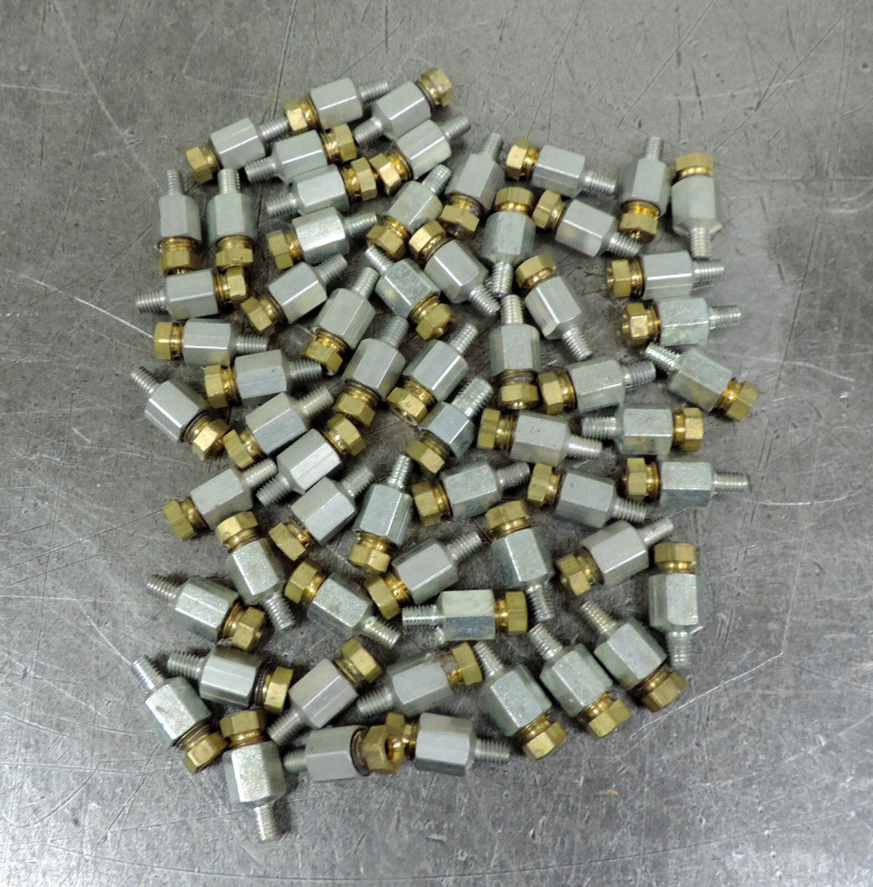 Lincoln 66714 Tube Connector 1/8" Tube To 10-32 Thread Lot of Sixty Two (62)