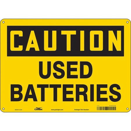 Condor 475Y22 Chemical Sign, 10 In H, 14 In W, Horizontal Rectangle, English,