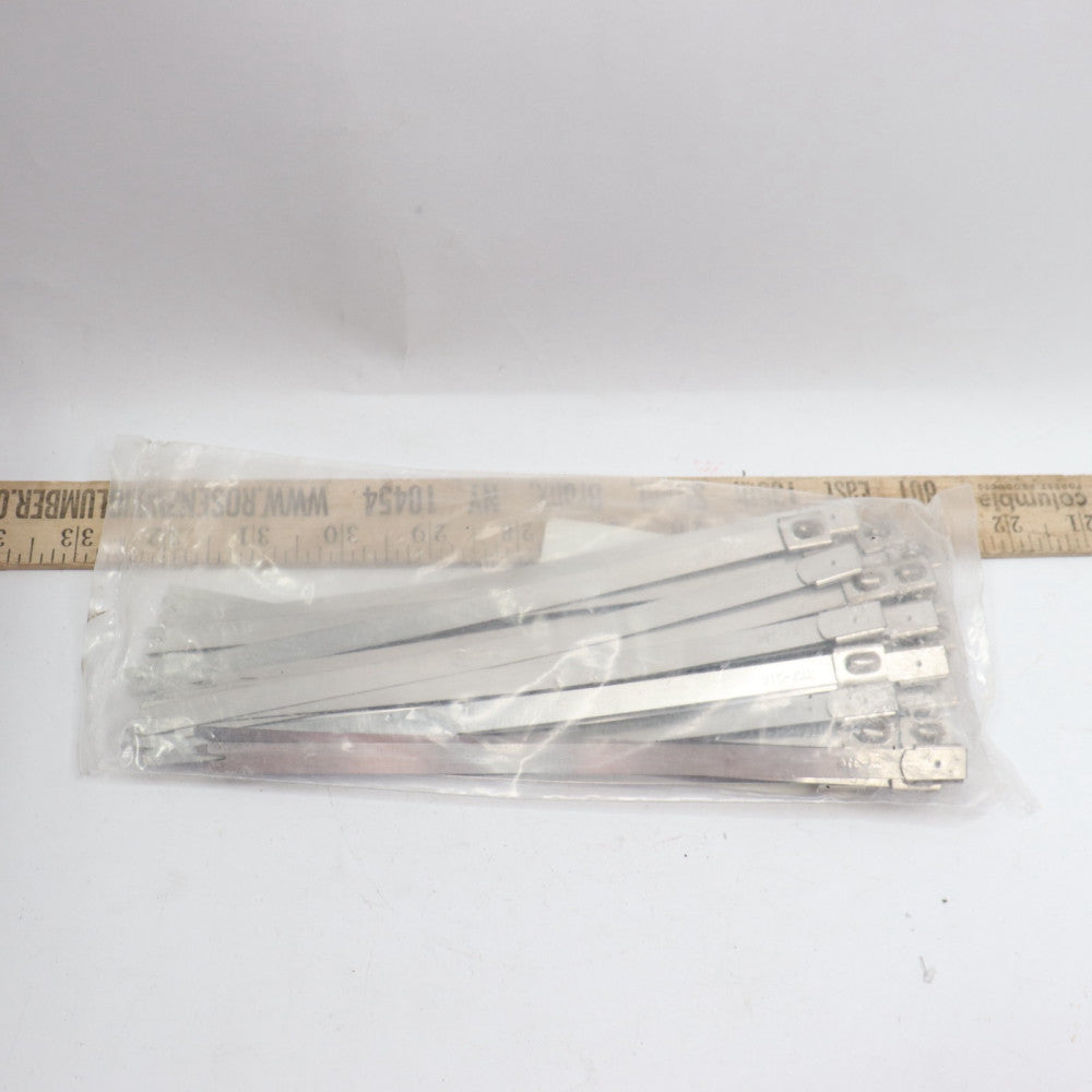 (50-Pk) HellermannTyton Cable Ties Metallic 316 Stainless Steel  