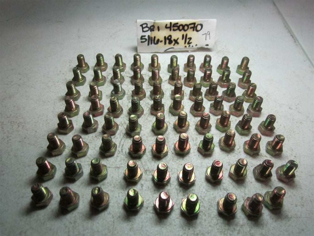 450070 5/16 - 18 x 1/2 HHCS Length Under Head Hex Head Cap Screw - Pack of 79