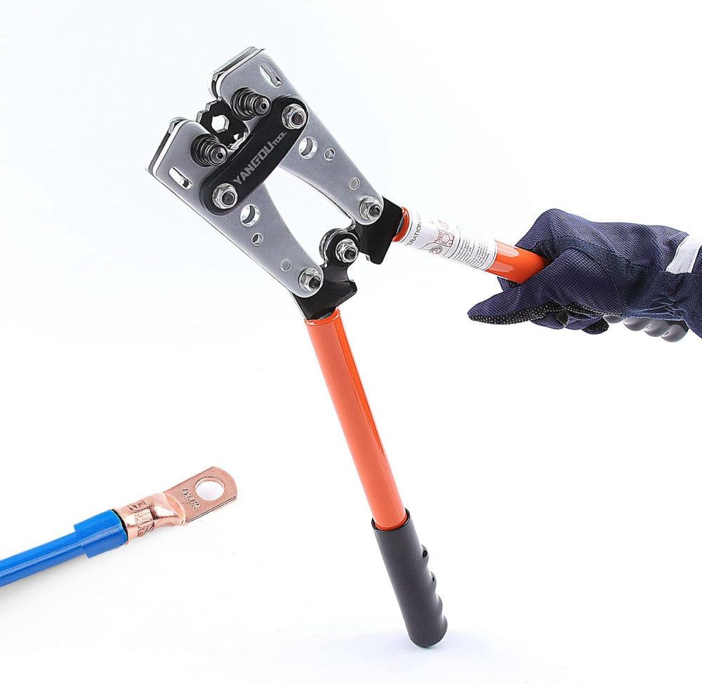 Battery Terminal Cable Crimping Tool AWG 1/0, 2, 4, 6,8,10 for Electrician Wire 