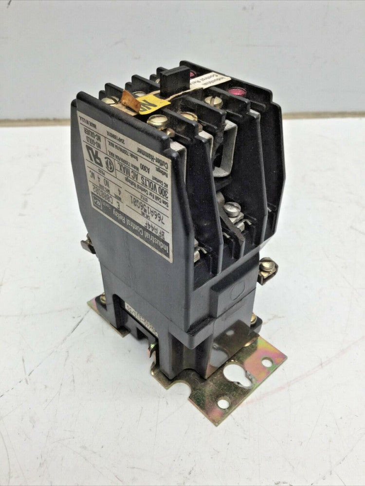 Cutler-Hammer BFA44F Industrial Control Relay, 300VAC, 766A156G01