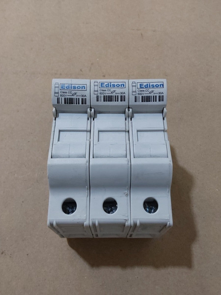 EDISON EHCC 3 EHCC3DIU POLE 30A FUSE HOLDER 600V