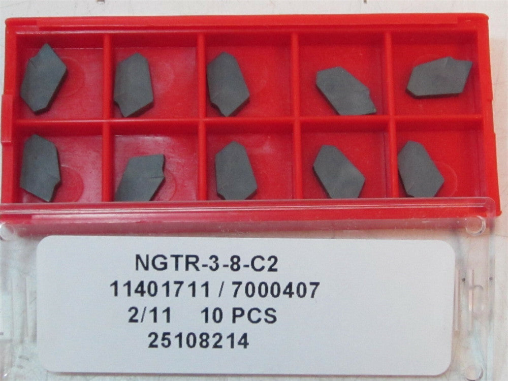 New NGTR-3-8 C2 Carbide Cutoff Inserts Pack Of 10