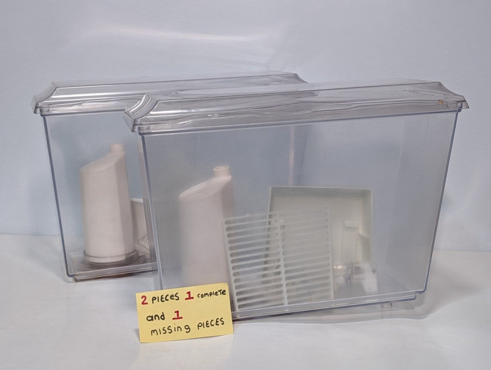 Unbranded Beverage Dispensers w/ Filter Comprtmnt, 1 Complete / 1 Missing Parts