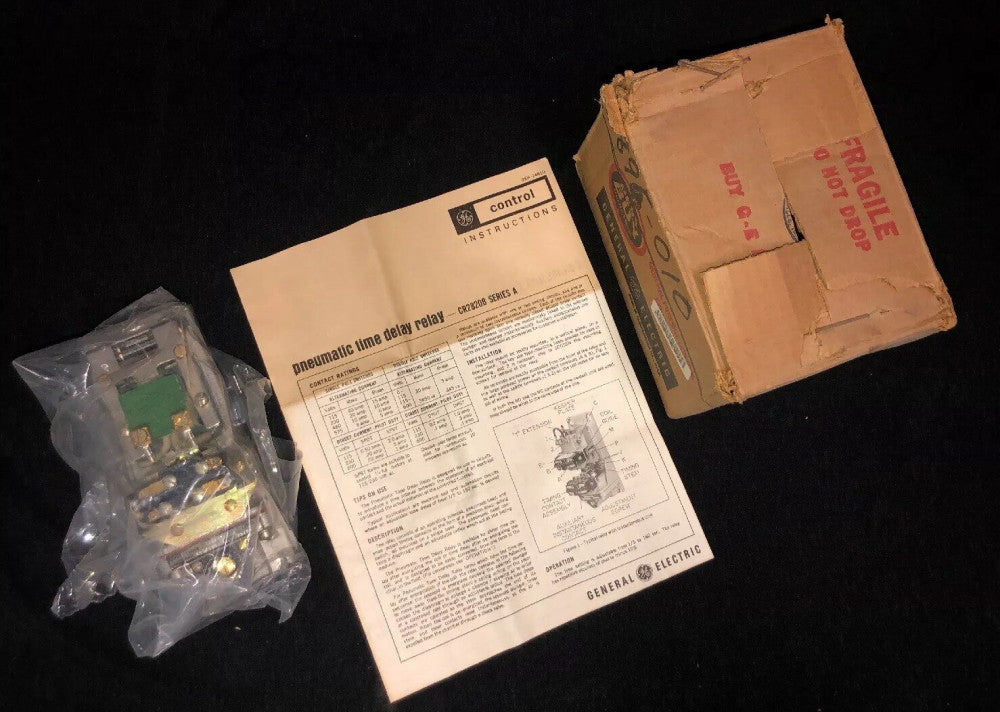 General Electric CR2820B120AA4 Pneumatic Time Delay Relay Series A Nos Surplus