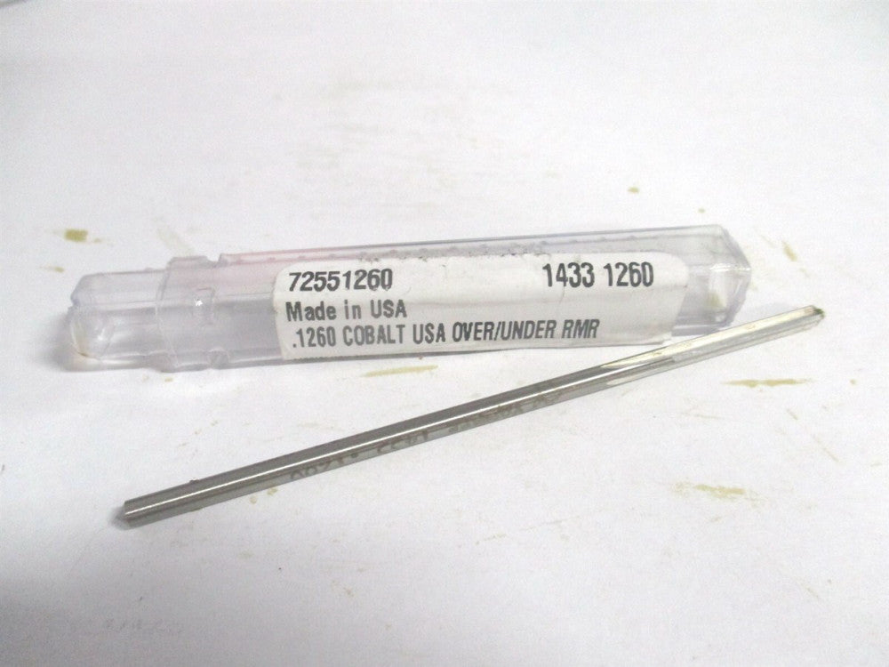 (1433-0.1260) 0.126" x 7/8" x 3-1/2" Straight Shank Cobalt 4FL Chucking Reamer