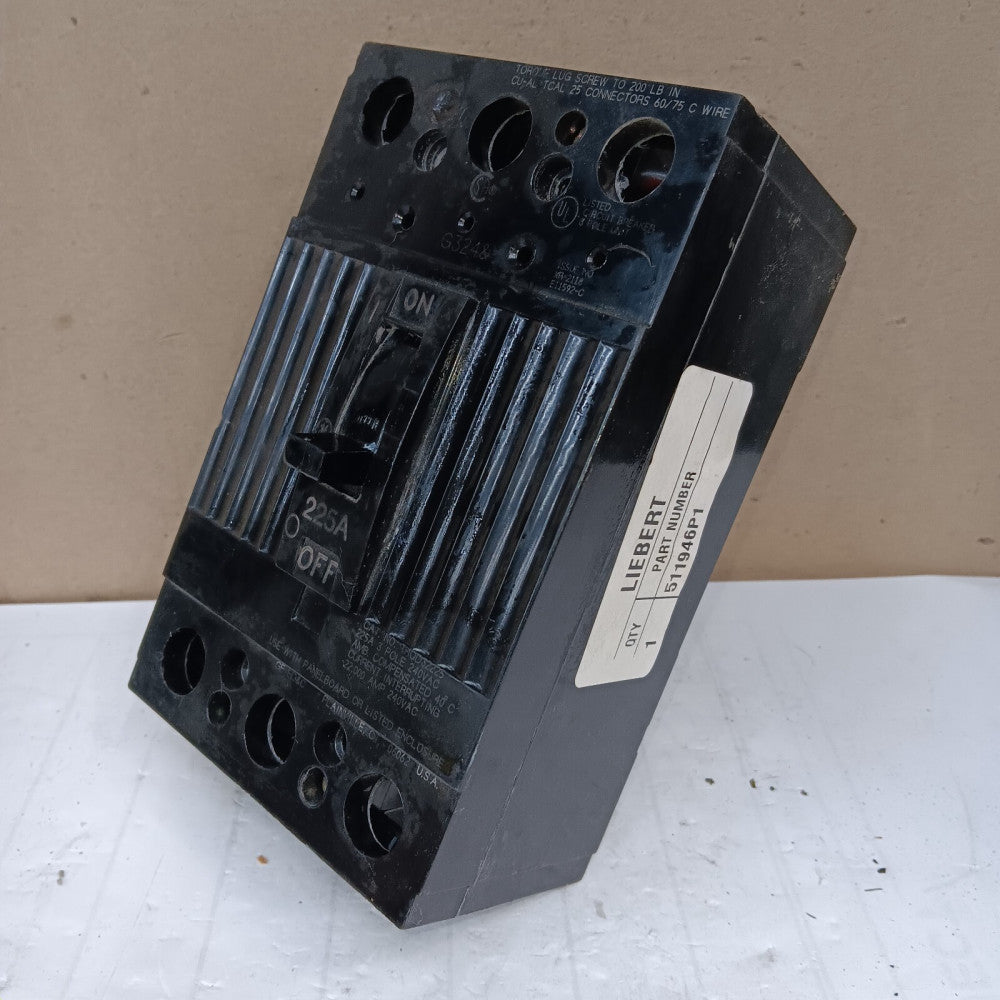 GE 225 AMP CIRCUIT BREAKER 3 POLE 240 VAC THQD32225