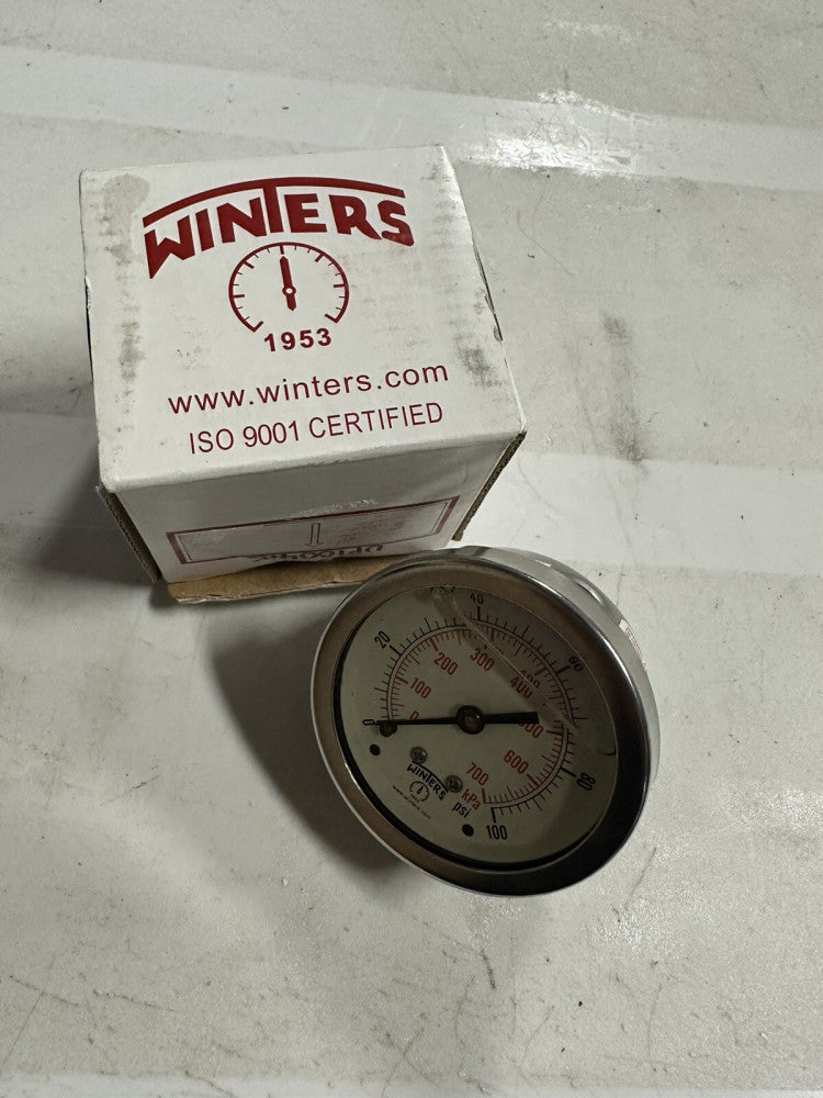 WINTER'S STAINLESS STEEL LIQUID FILLED PRESSURE GAUGE 21708, 2.5.”