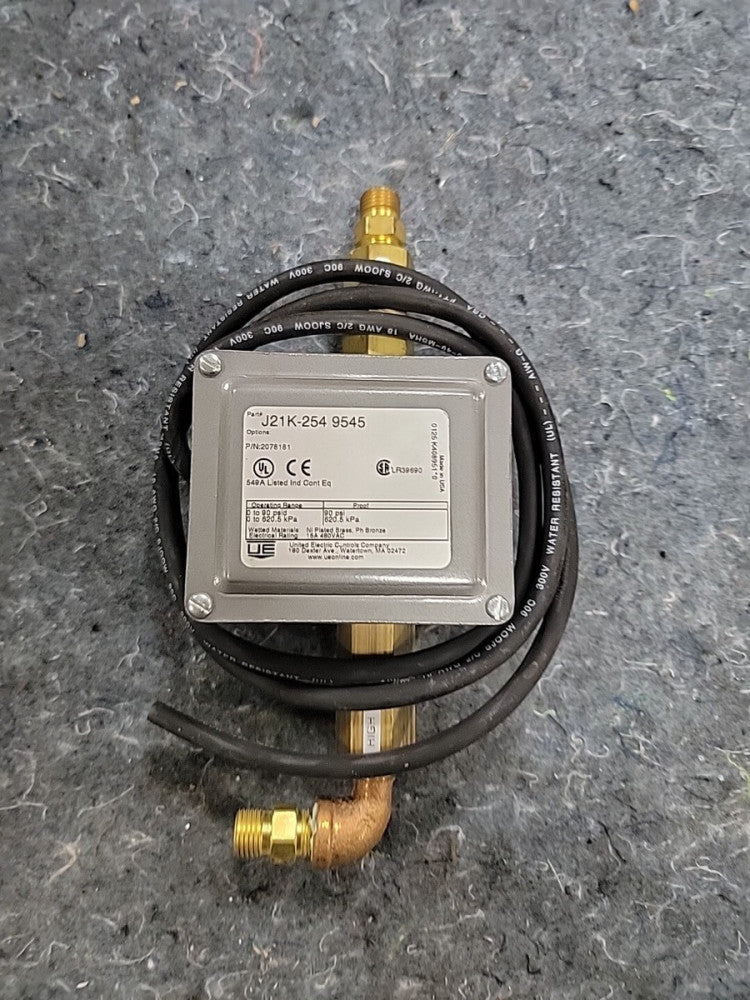 UE# J21K-254-9545 DIFFERENTIAL PRESSURE SWITCH. ADJ. 0-90 PSID, 1/4 NPT NEW