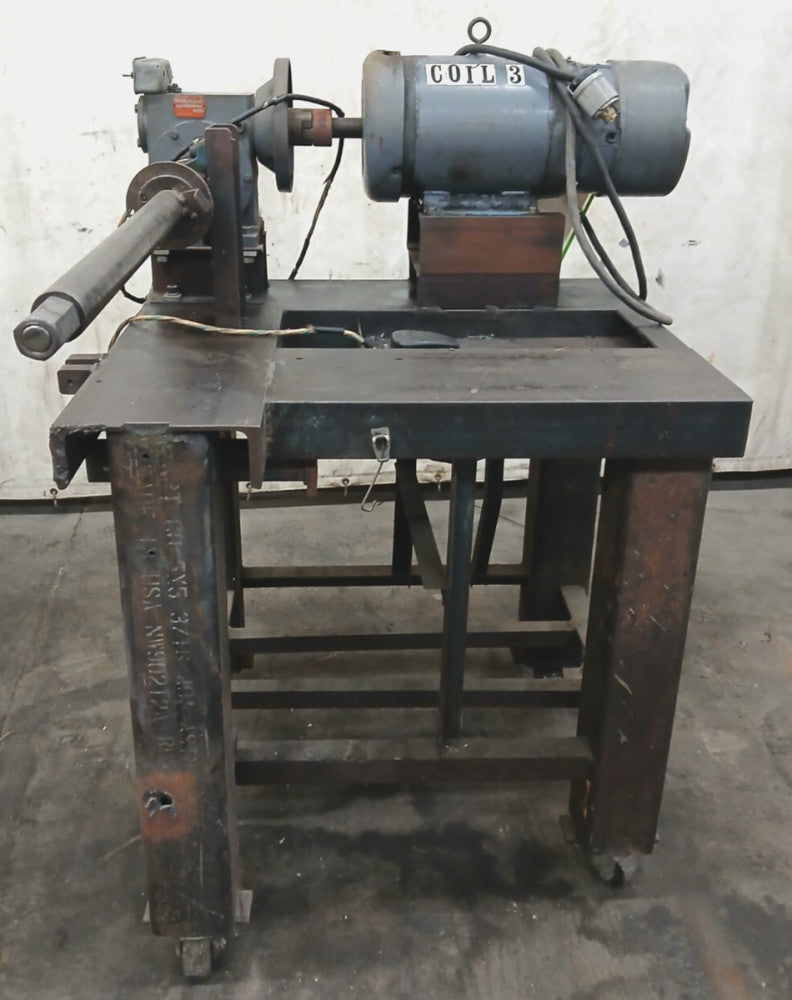 COIL MACHINE W/BALDOR 3 PHASE MOTOR 1140 RPM 208/460 V, LEESON SPEEDMASTER HP 3