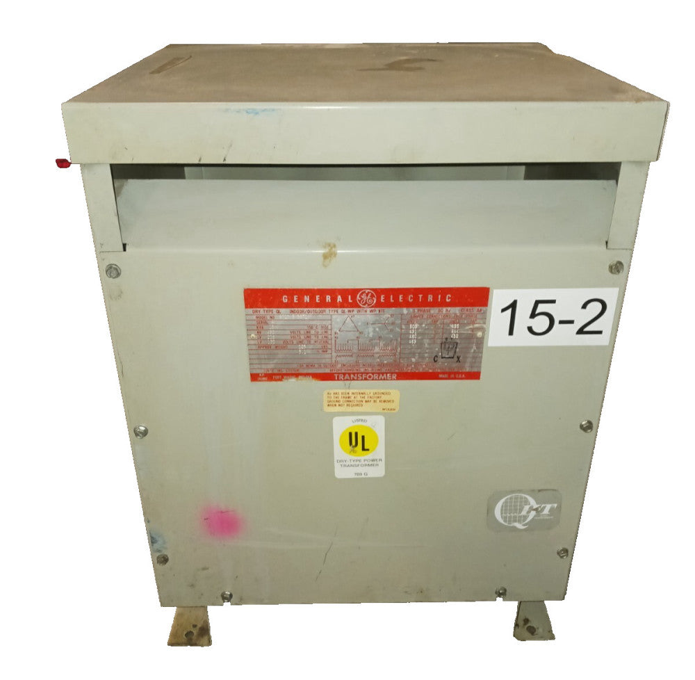 Ge 9T23B3871 15 KVA TRANSFORMER 3PH HV 480 V Delta 208y / 120 Lv Wye