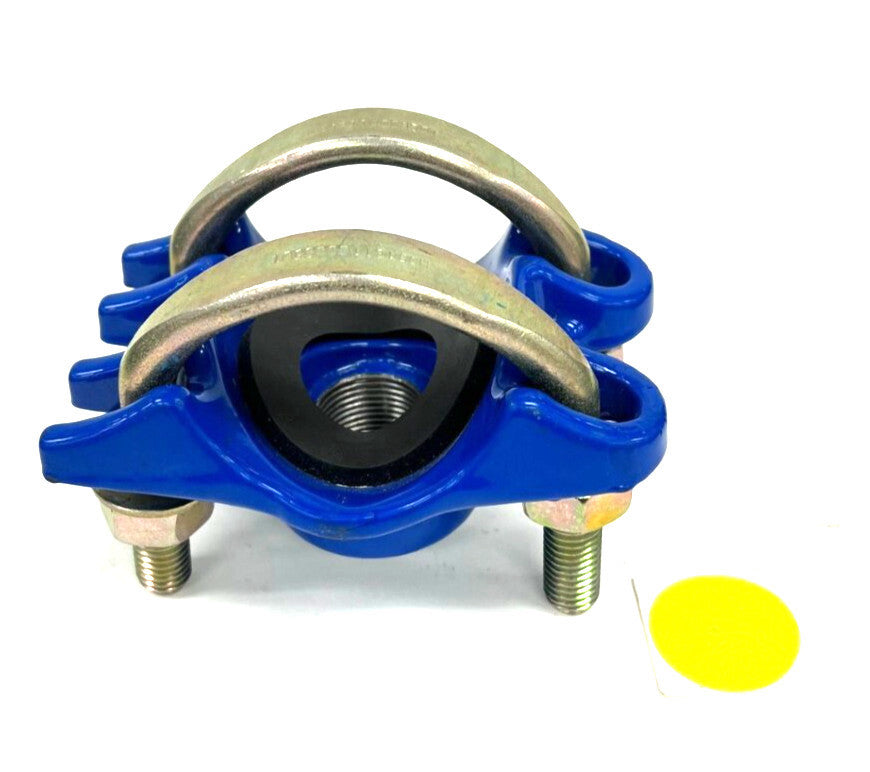 SMITH-BLAIR SADDLE CLAMP OUTLET 3/4" NPT 2.35-2.56 BLUE DUCTILE IRON