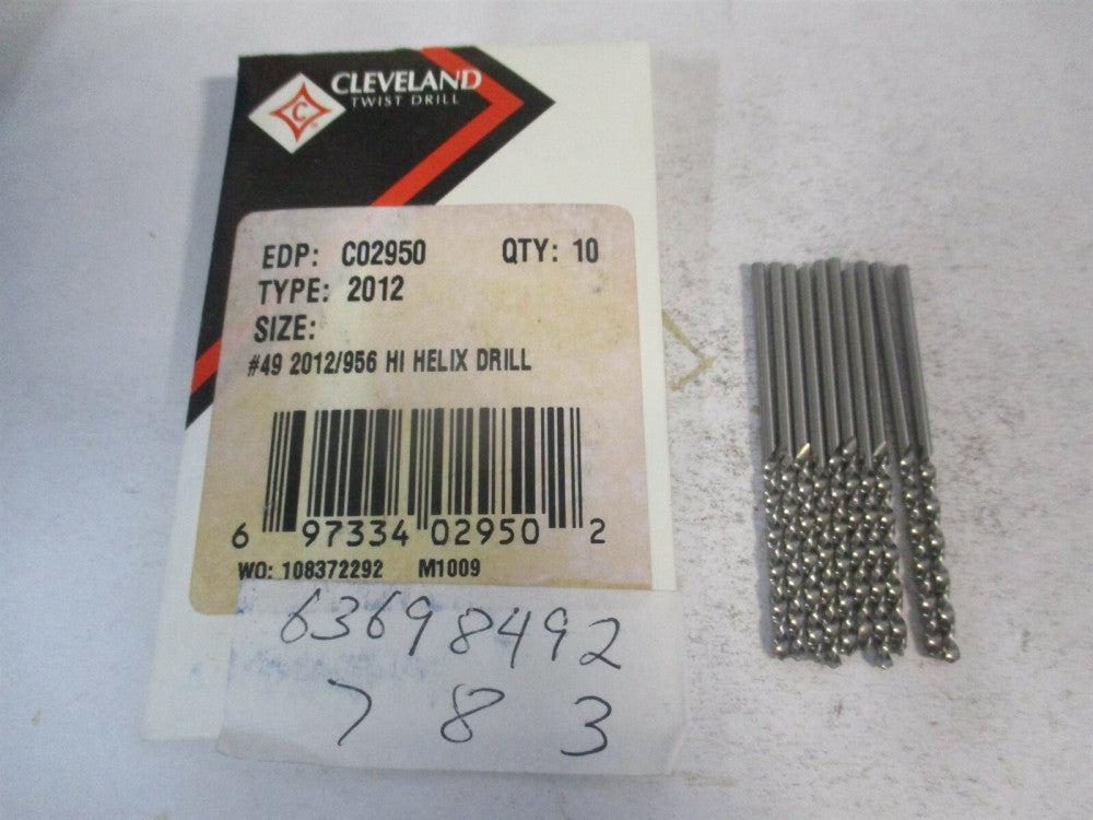 Cleveland (C02950) #49 2" OAL 118° High Speed Steel Jobber Drill - Pack of 10