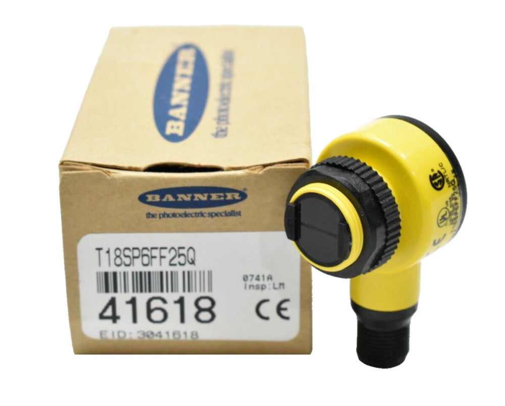 Banner Engineering T18SP6FF25Q Photoelectric Sensor 41618 New