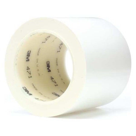 3M 471 Floor Marking Tape Vinyl White, 4" W X 108 Ft. L, 4.1 Mil Thick