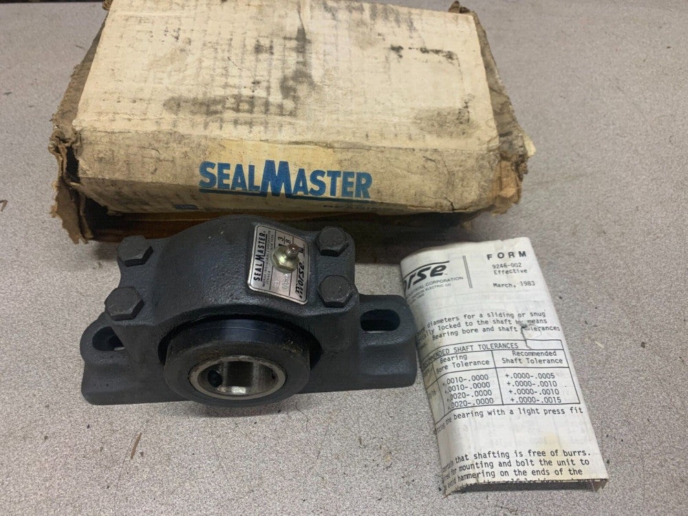 NEW IN BOX SEALMASTER PILLOW BLOCK BEARING 1-3/8" BORE RPB 106-2