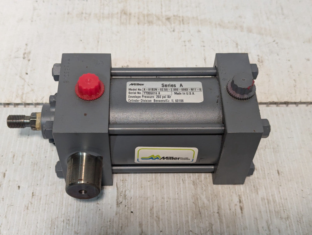 Miller A-81B2N-02.50-2.000-0063-N11-0 Pneumatic Cylinder+Returns
