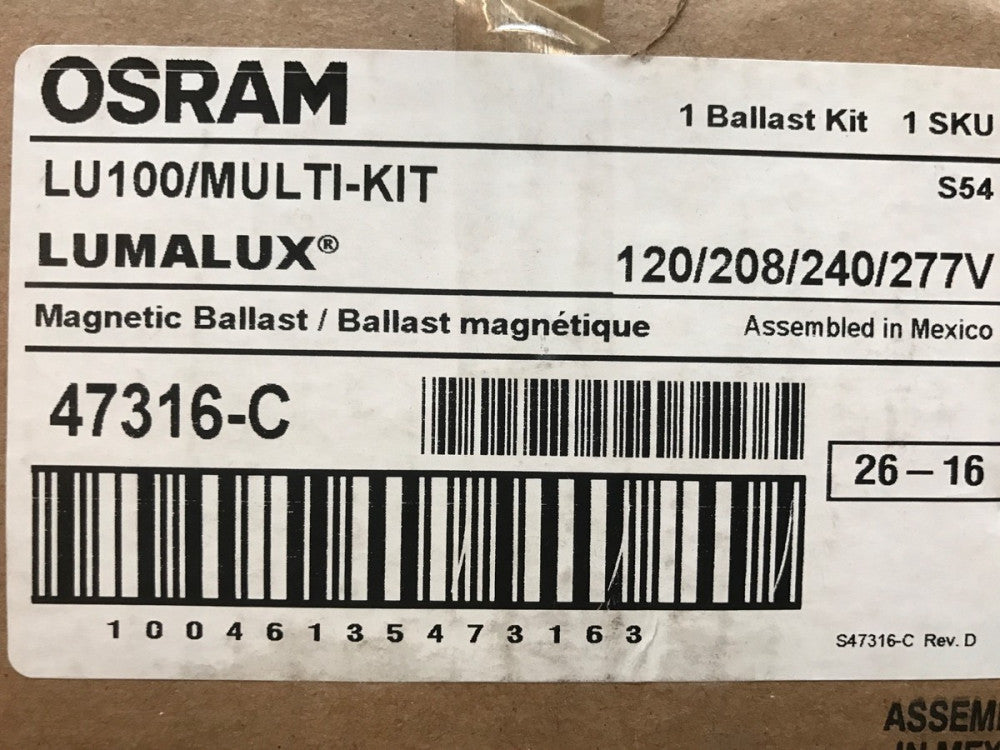 OSRAM Sylvania - 47316 - LU100/MULTI-KIT - Magnetic HPS Ballast Kit