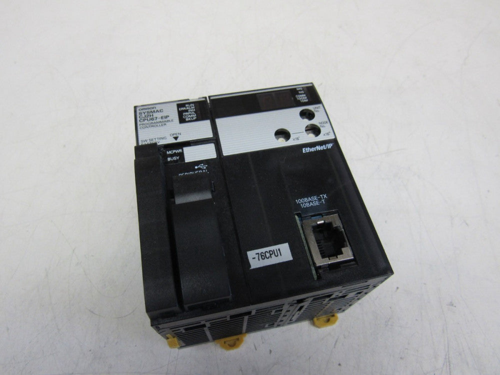 OMRON SYSMAC CJ2H-CPU67-EIP PROGRAMMABLE CONTROLLER WITH ETHERNET/IP XLNT USED !