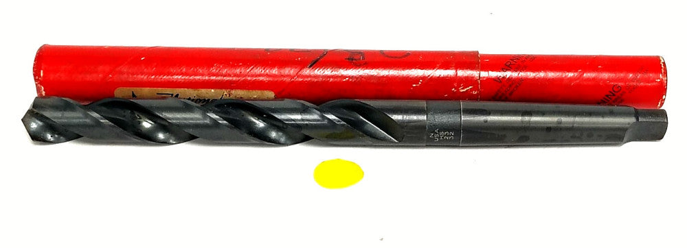 NATIONAL 23/32" 2 FLUTE DRILL BIT W/MORSE TAPER 5-3/4" FLUTE LENGTH 9-5/8" OAL