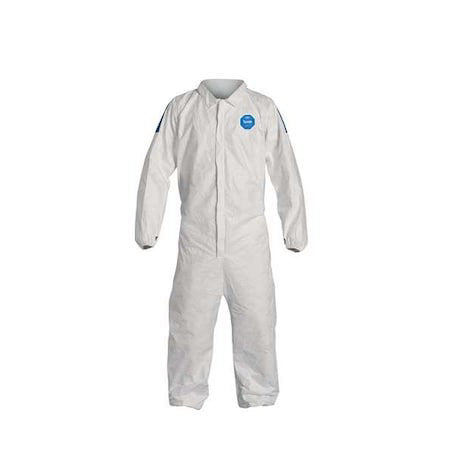 Dupont Td125swb4x0025cm Disposable Coverall, Collared, 4Xl, Tyvek(R) 400 D,
