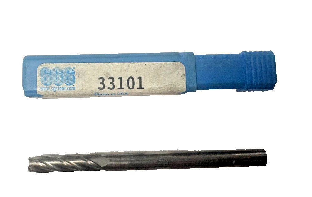 SGS TOOL, 33101, SER IL 3/16", ENDMILL, OAL 2-1/2", LOT OF 2