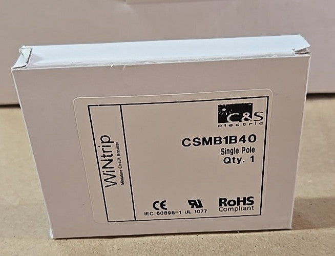 C&S  WiNtrip  40A CSMB1B40 1P 40A DIN RAIL 240V