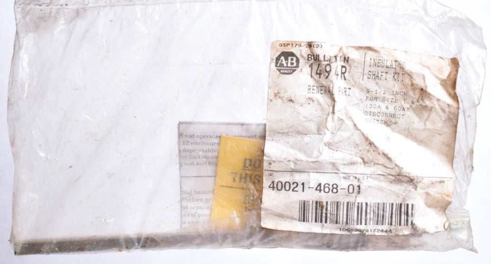 Allen Bradley Insulated Shaft Kit 9-1/2" for Size 1 & 2 Disconnect Switch 1494R