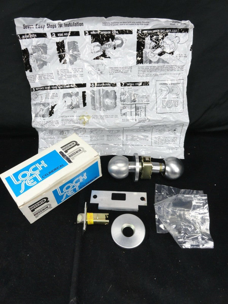 CORBIN RUSSWIN Commercial 3310 LOCK SET PASSAGE 2-3/4" US26D AUSTIN (NEW in BOX)