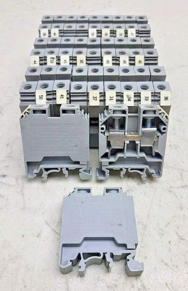 30 Pack Connectwell CTS25U Feed Through Terminal Blocks