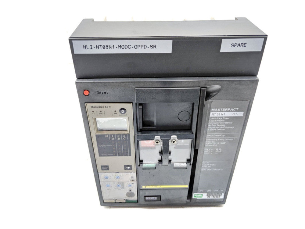 SQUARE D MASTERPACT NT08N1 TA2ATR43A9SXFXWXJAN REMAN