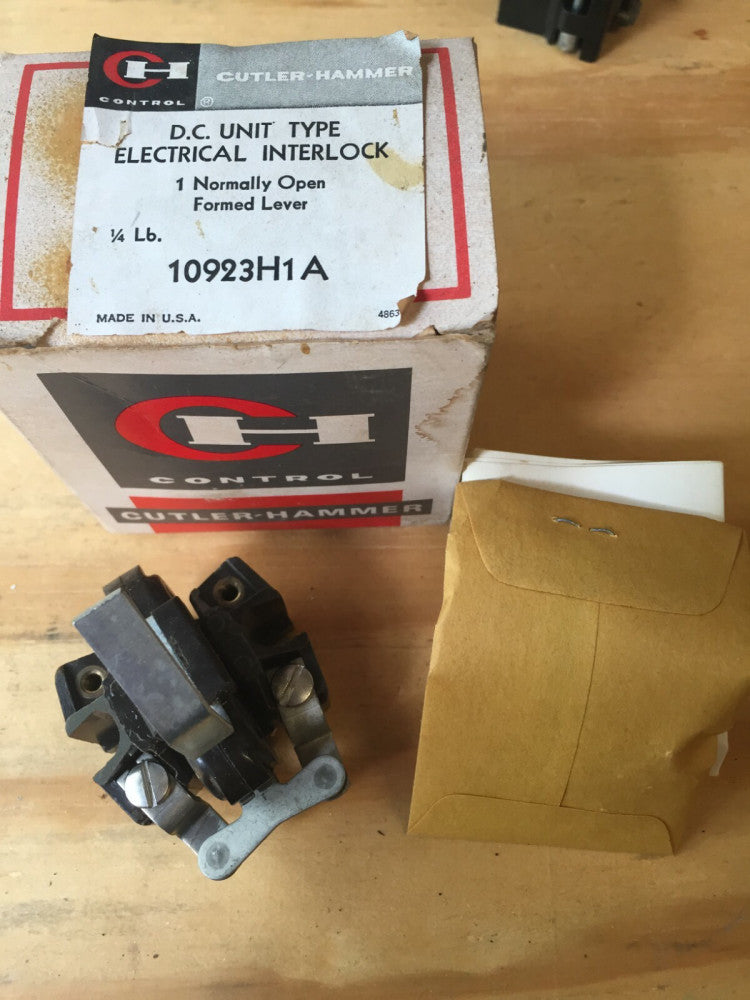 NOS Cutler-Hammer 10923H1A  D.C. Unit Type Electrical Interlock 1NO Contact