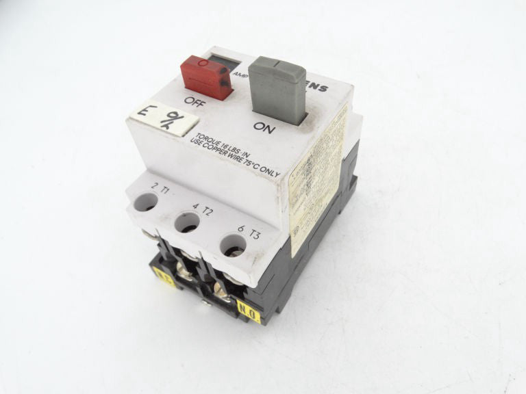 SIEMENS MSP10JA11 MOTOR STARTER