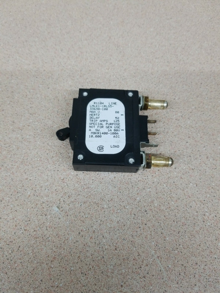 Airpax, 125A TRIP  Circuit Breaker, LMLK1-1RLS5-33638-100