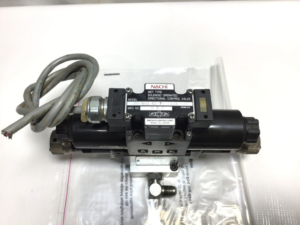 Nachi SS-G01-C5-FR-E115-E30 Wet Type Solenoid Operated Directional Control Valve