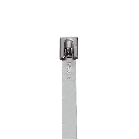 PANDUIT IMLT102S-C6L Cable Tie, 14-1/2 in L, 4 in Max Bundle Dia., Silver,