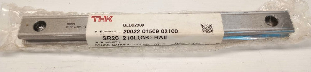 THK SR20-210L (GK) Linear Guide Rail 210mm L 20mm W 15.50mm H ULD02009-GK